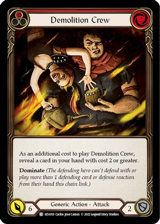 Demolition Crew (Red) [UZU010] (Outsiders Uzuri Blitz Deck)-1
