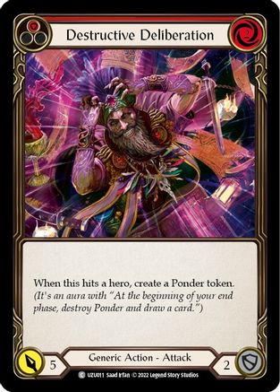 Destructive Deliberation (Red) [UZU011] (Outsiders Uzuri Blitz Deck)-1