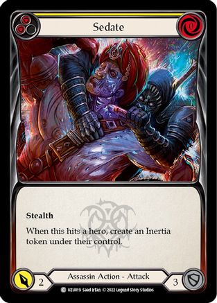 Sedate (Yellow) [UZU019] (Outsiders Uzuri Blitz Deck)-1