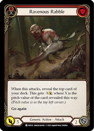 Ravenous Rabble (Red) [RIP021] (Outsiders Riptide Blitz Deck)-1