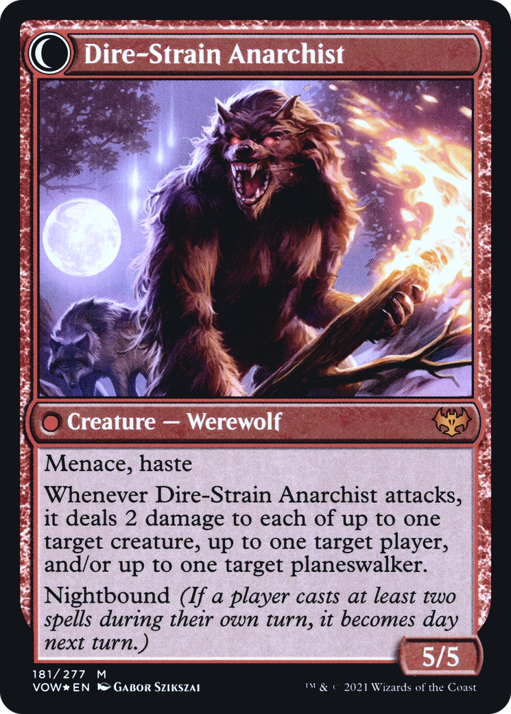 Volatile Arsonist (PRE-181) - Innistrad: Crimson Vow Promos: (Double Faced Transform) Foil-2