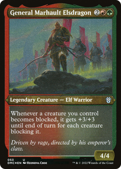 General Marhault Elsdragon (DMC-053) - Dominaria United Commander Etched Foil-1