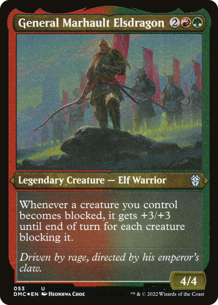 General Marhault Elsdragon (DMC-053) - Dominaria United Commander Etched Foil-1
