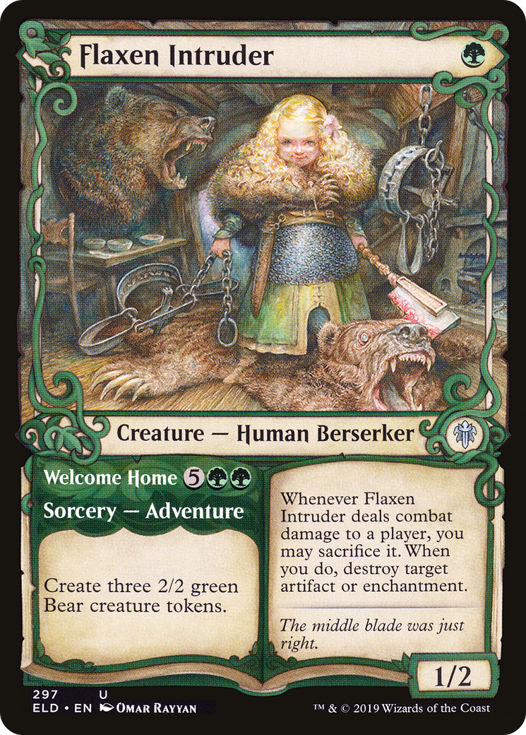 Flaxen Intruder // Welcome Home (Showcase) [Throne of Eldraine]-1