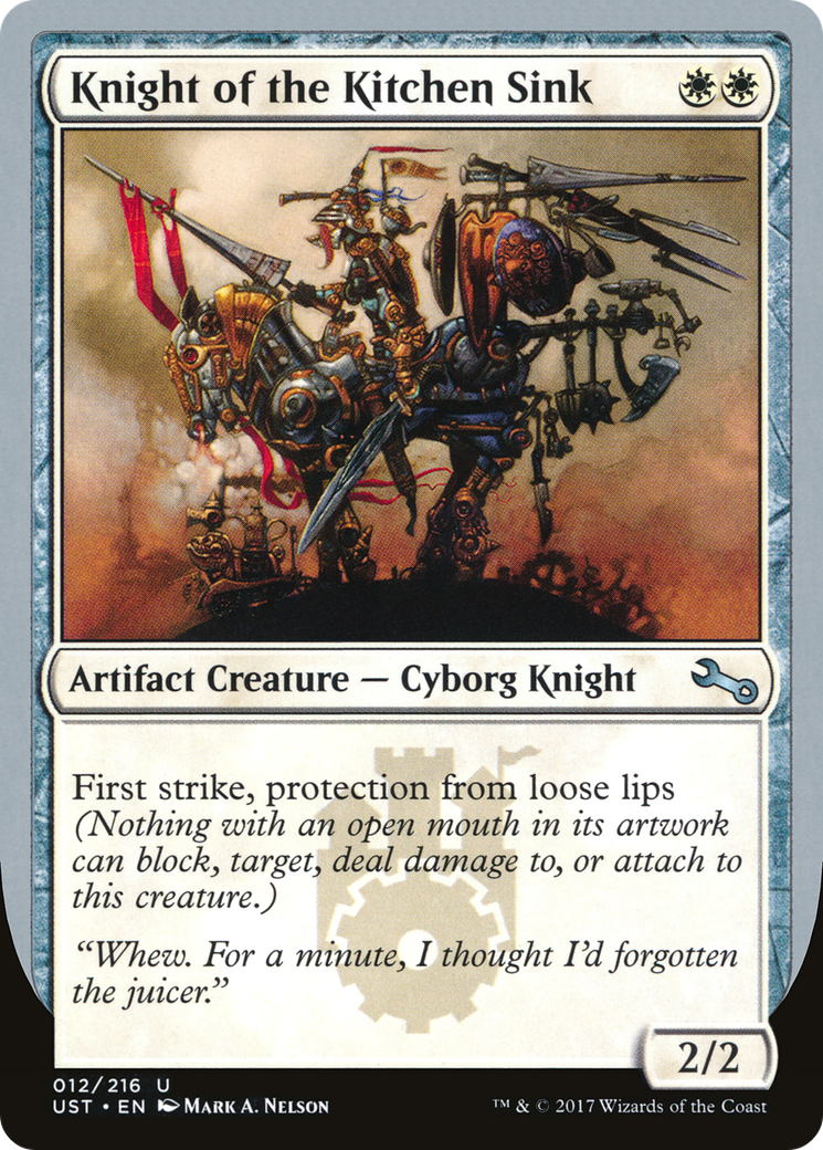 Knight of the Kitchen Sink ("protection from loose lips") [Unstable]-1