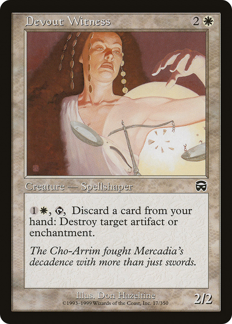 Devout Witness [Mercadian Masques]-1