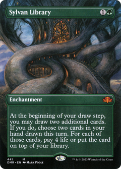 Sylvan Library (Borderless Alternate Art) [Dominaria Remastered]-1