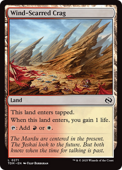 Wind-Scarred Crag (TDM-271) - Tarkir: Dragonstorm Foil-1