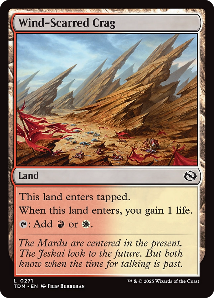 Wind-Scarred Crag (TDM-271) - Tarkir: Dragonstorm Foil-1