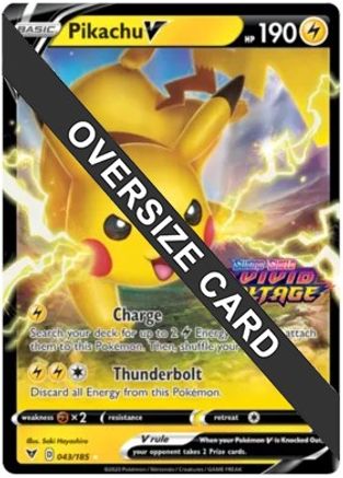Pikachu V (043/185) (Vivid Voltage Stamp) [Sword & Shield: Vivid Voltage]-1
