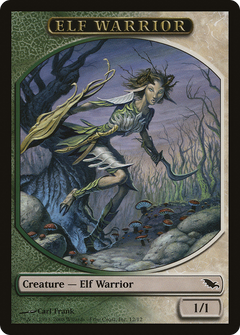 Elf Warrior Token (12/12) [Shadowmoor Tokens]-1
