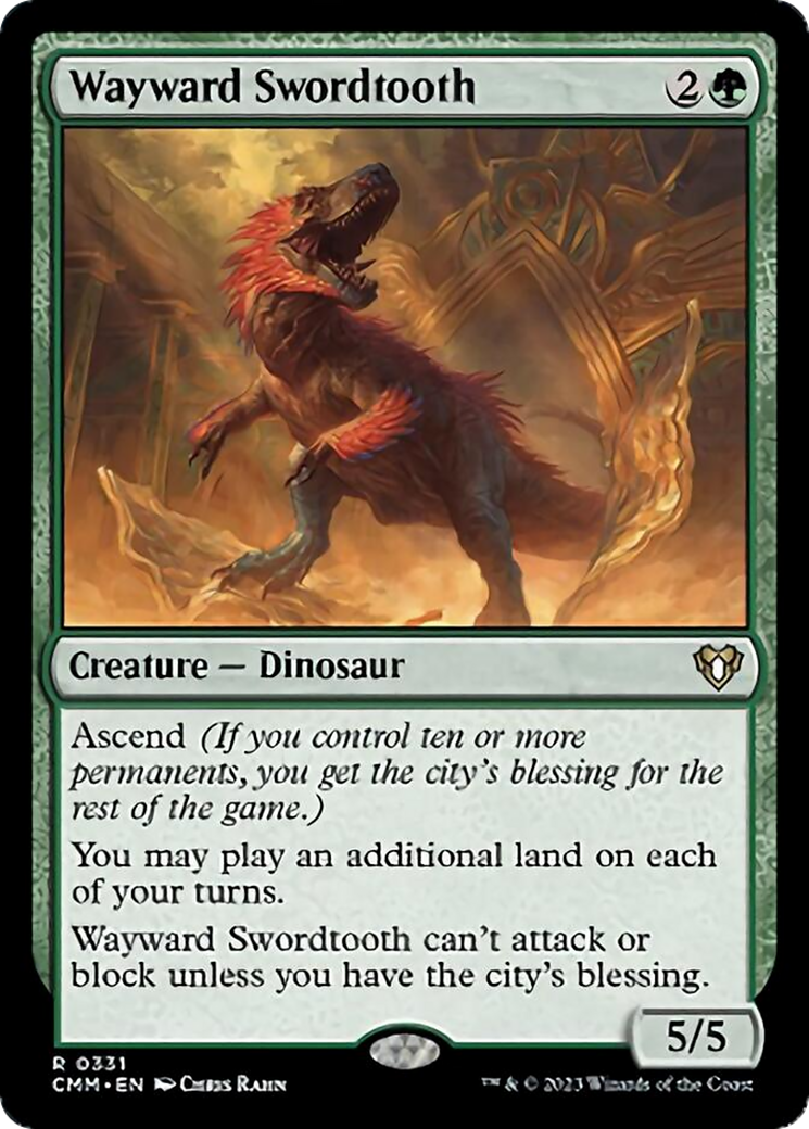 Wayward Swordtooth [Commander Masters]-1