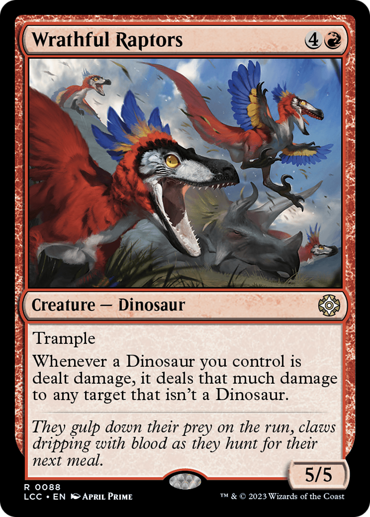 Wrathful Raptors (LCC-088) - The Lost Caverns of Ixalan Commander-1