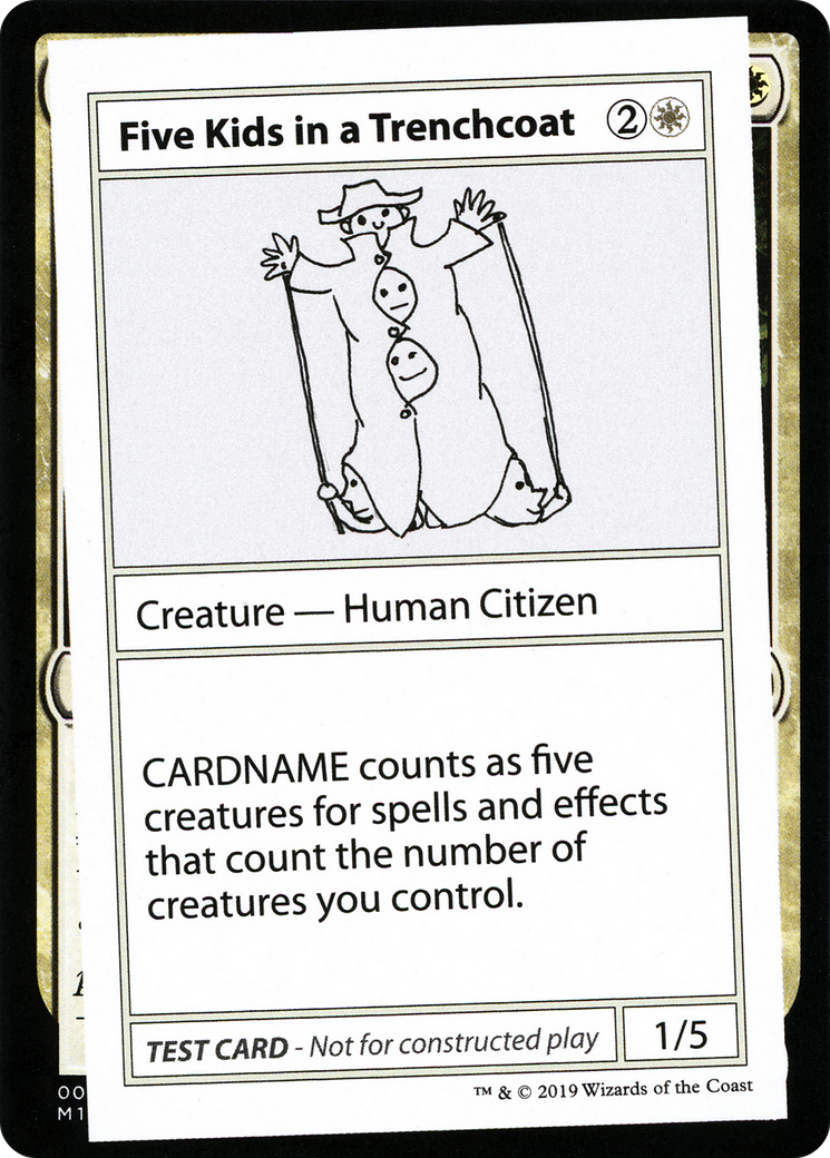 Five Kids in a Trenchcoat (2021 Edition) [Mystery Booster Playtest Cards]-1