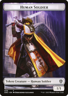 Human Soldier (TONC-006) - Phyrexia: All Will Be One Commander Tokens-1