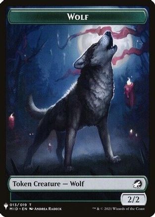 Wolf // Ashaya, the Awoken World Double-Sided Token (LIST-13 // 7) - The List Reprints-1