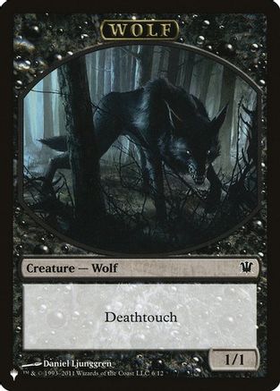 Wolf // Cat Double-Sided Token (LIST-6 // 11) - The List Reprints-1