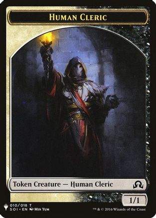 Human Cleric // Emblem - Arlinn, Embraced by the Moon Double-Sided Token (LIST-10 // 18) - The List Reprints-1