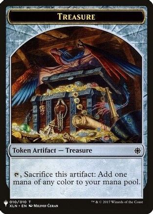 Treasure // Golem Double-sided Token (LIST-10 // 25) - The List Reprints-1