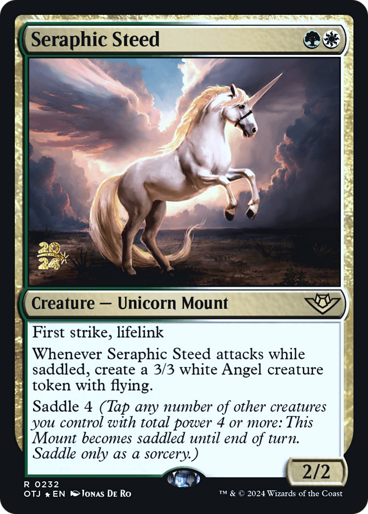 Seraphic Steed [Outlaws of Thunder Junction Prerelease Promos]-1