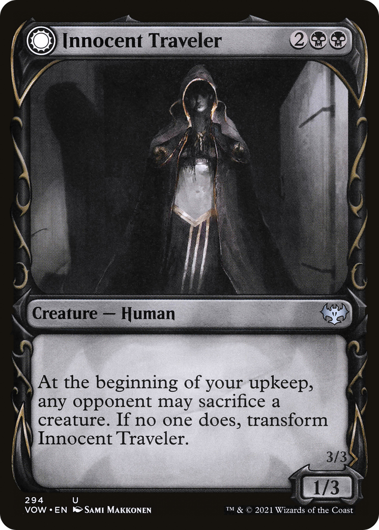 Innocent Traveler // Malicious Invader (Showcase Fang Frame) [Innistrad: Crimson Vow]-3
