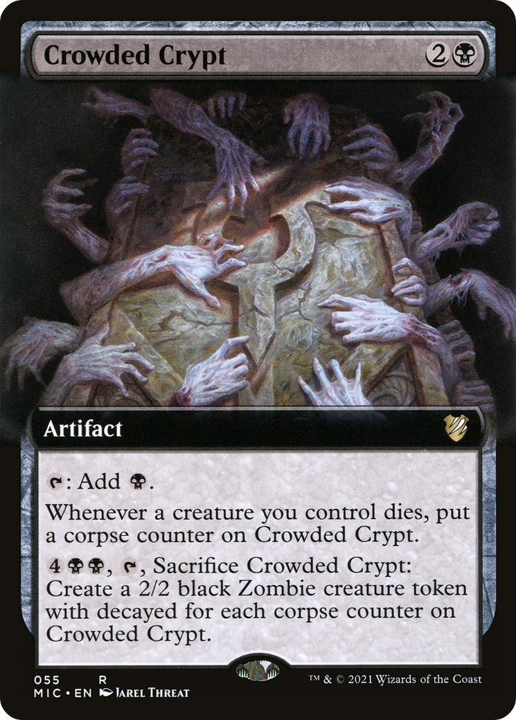 Crowded Crypt (Extended Art) [Innistrad: Midnight Hunt Commander]-1