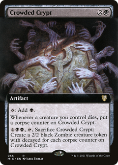 Crowded Crypt (Extended Art) [Innistrad: Midnight Hunt Commander]-1