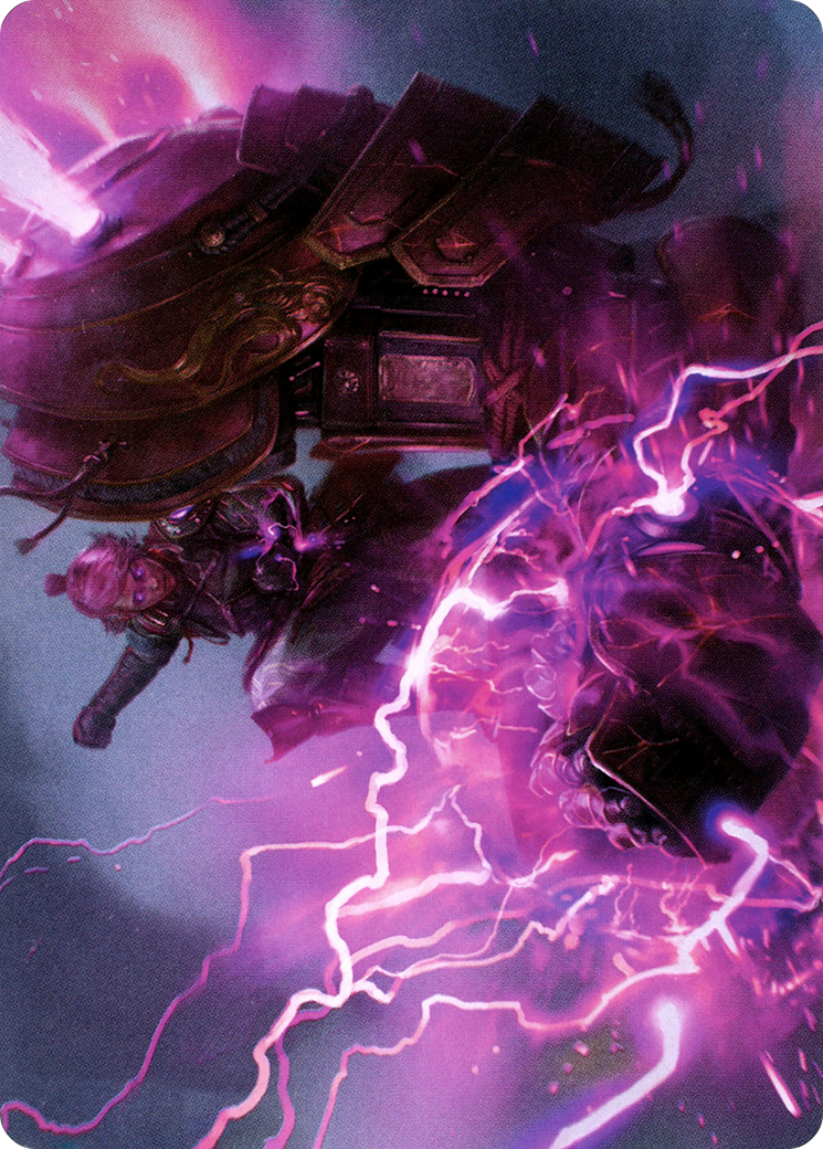 Voltage Surge // Voltage Surge (ANEO-015) - Neon Dynasty Art Series (Borderless) Foil-1