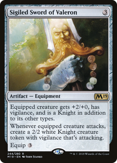 Sigiled Sword of Valeron [Core Set 2019]-1