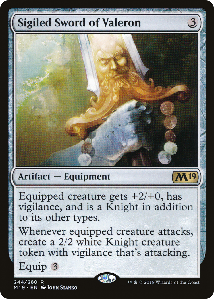 Sigiled Sword of Valeron [Core Set 2019]-1