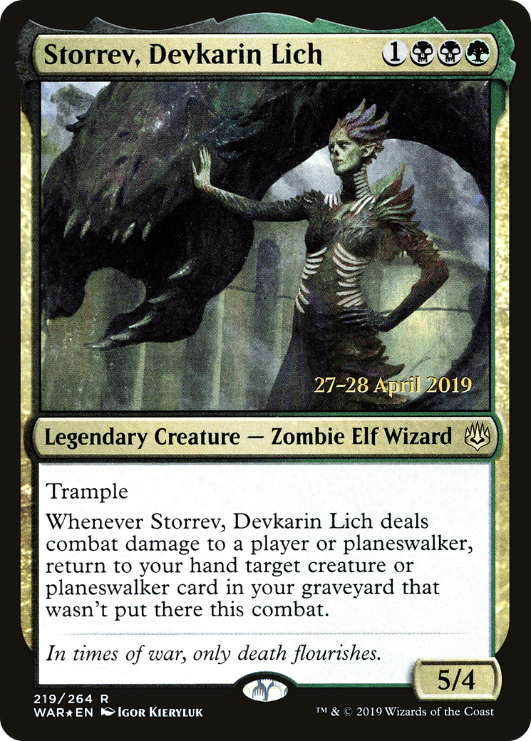 Storrev, Devkarin Lich [War of the Spark Prerelease Promos]-1