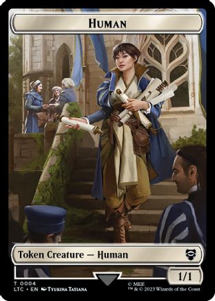 Human // Treasure Double-Sided Token (LTC-4 // 12) - Commander: The Lord of the Rings: Tales of Middle-earth-1