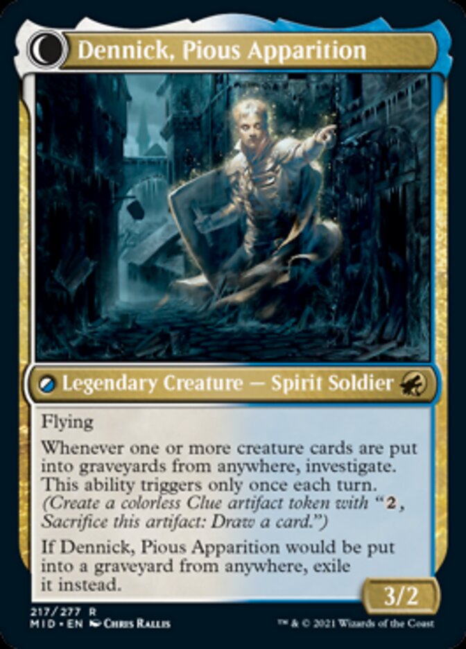 Dennick, Pious Apprentice // Dennick, Pious Apparition [Innistrad: Midnight Hunt]-2