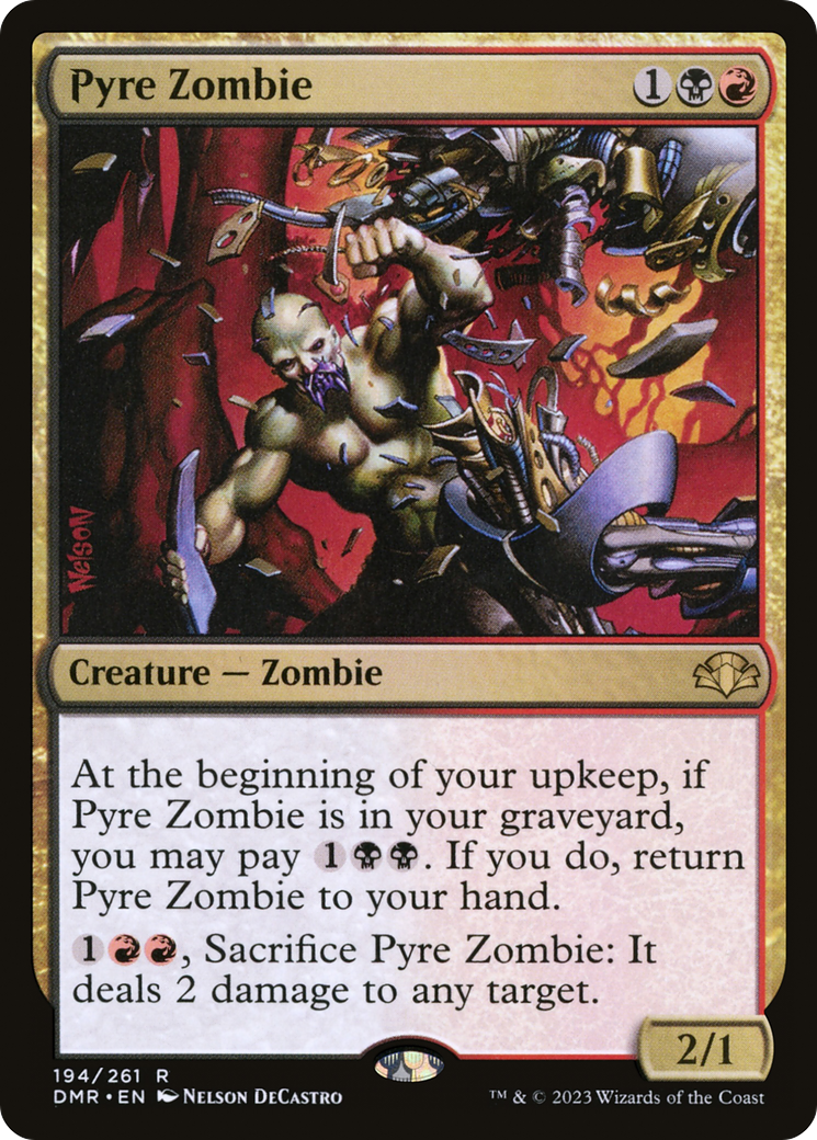 Pyre Zombie [Dominaria Remastered]-1