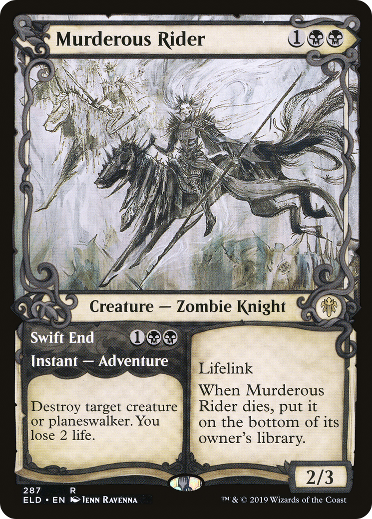 Murderous Rider // Swift End (Showcase) [Throne of Eldraine]-1
