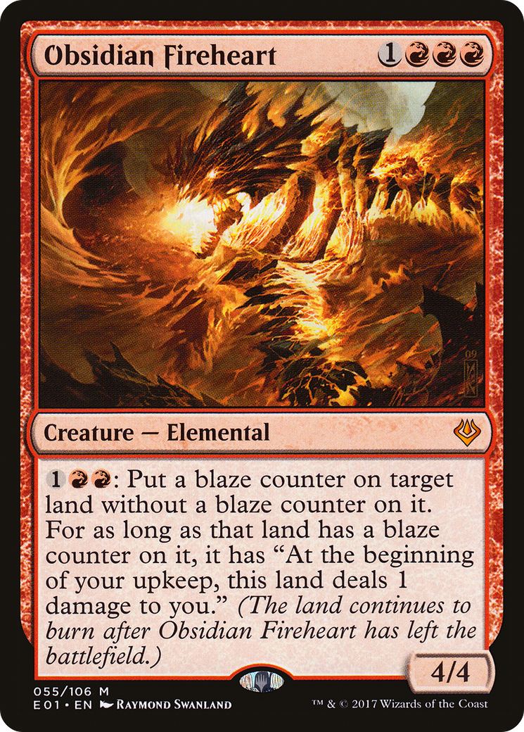 Obsidian Fireheart [Archenemy: Nicol Bolas]-1