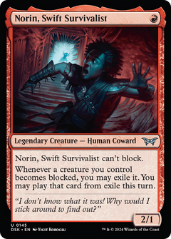 Norin, Swift Survivalist (0145) [Duskmourn: House of Horror]-1