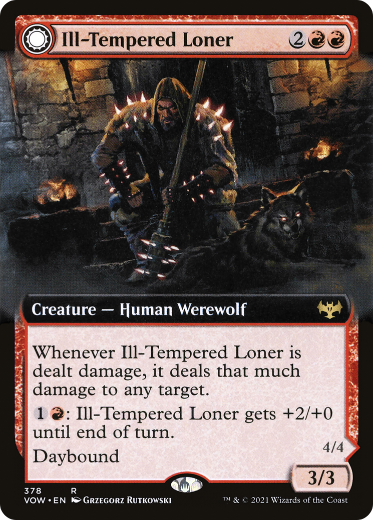 Ill-Tempered Loner // Howlpack Avenger (Extended Art) [Innistrad: Crimson Vow]-3