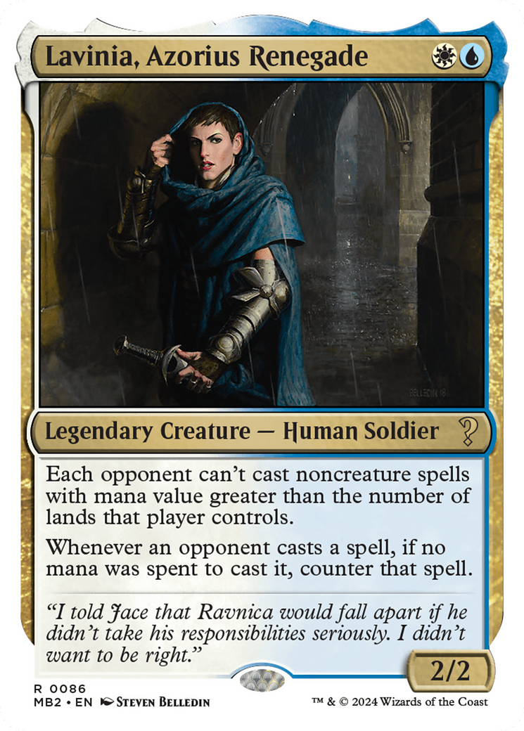 Lavinia, Azorius Renegade (White Border) [Mystery Booster 2]-1