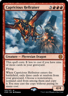 Capricious Hellraiser (Promo Pack) [Phyrexia: All Will Be One Promos]-1