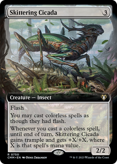 Skittering Cicada (Extended Art) [Commander Masters]-1