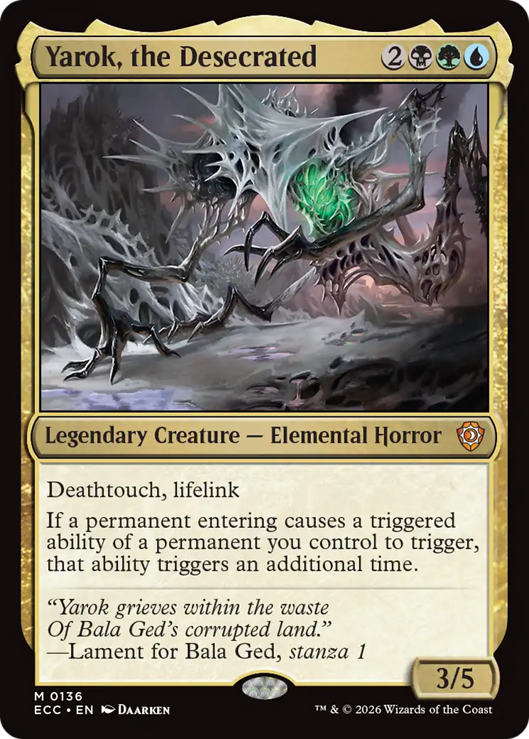 Yarok, the Desecrated [Lorwyn Eclipsed Commander]-1