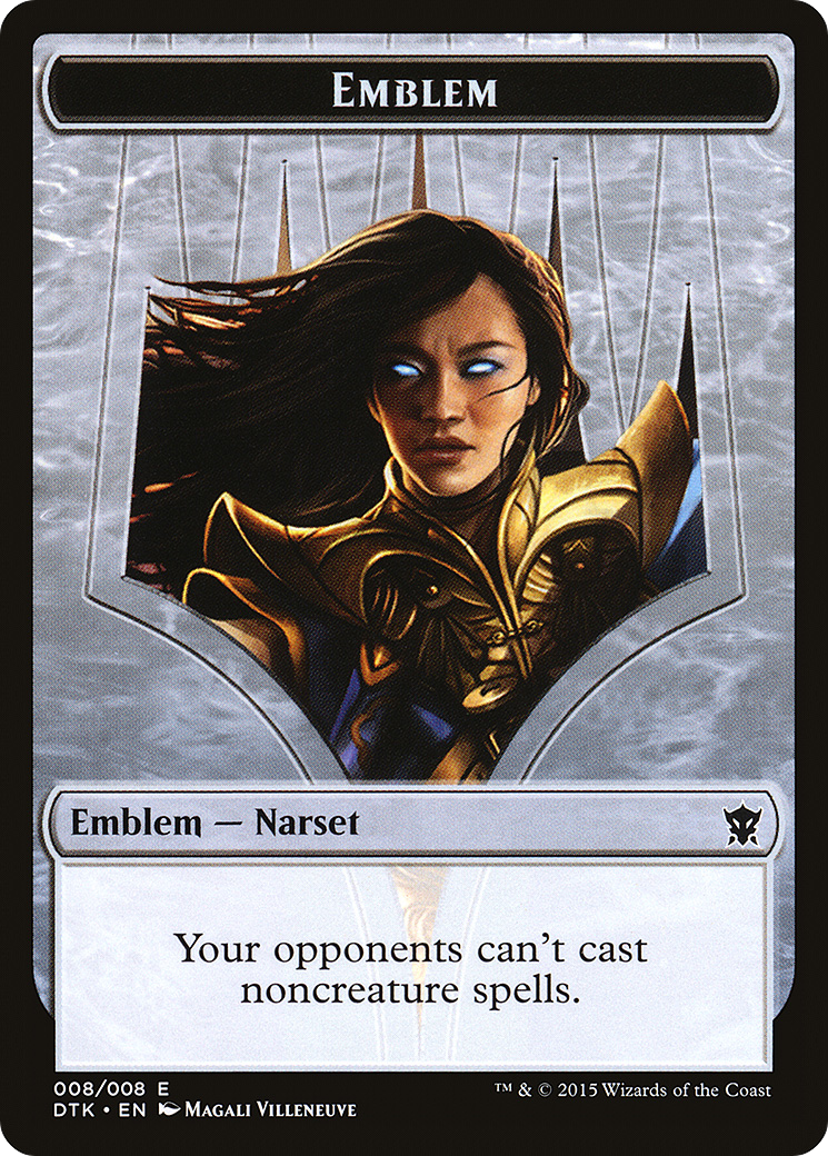Narset Transcendent Emblem [Dragons of Tarkir Tokens]-1