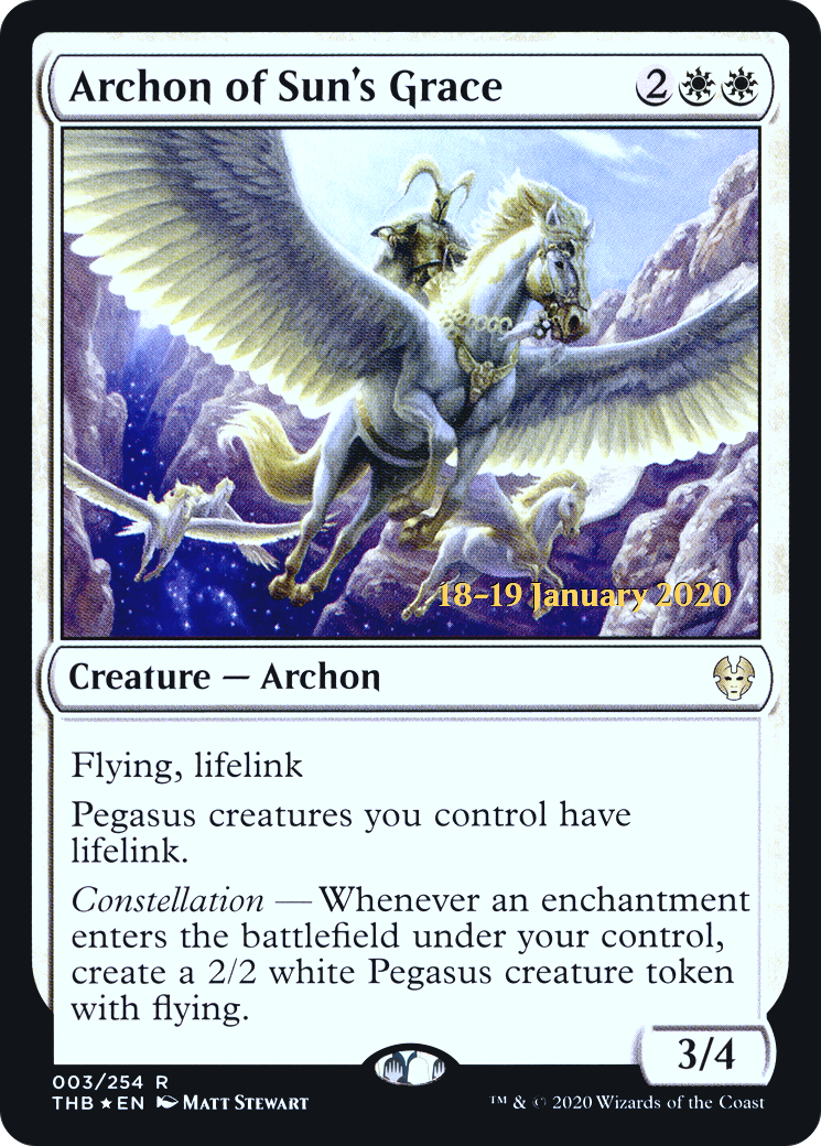 Archon of Sun's Grace [Theros Beyond Death Prerelease Promos]-1