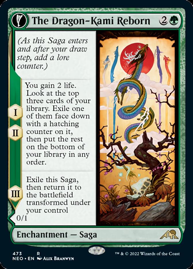 The Dragon-Kami Reborn // Dragon-Kami's Egg (Extended Art) [Kamigawa: Neon Dynasty]-1