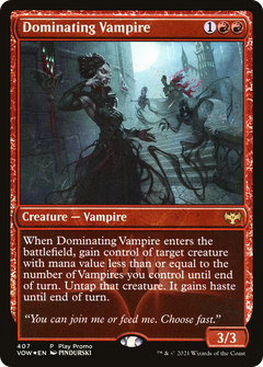 Dominating Vampire (Play Promo) [Innistrad: Crimson Vow Promos]-1