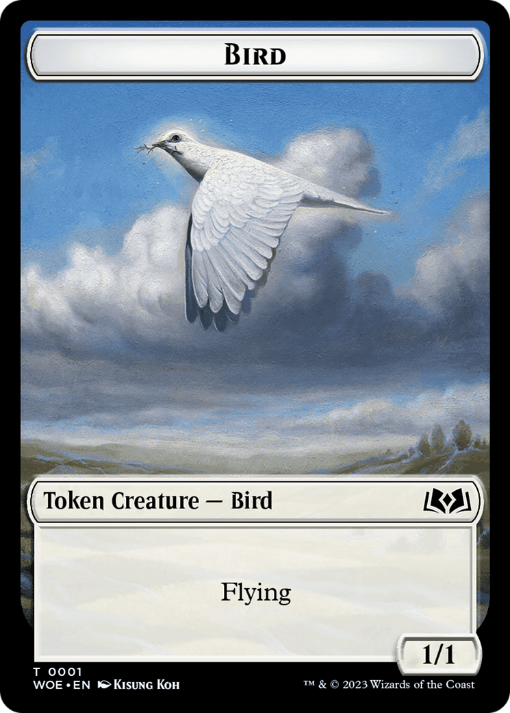 Bird (TWOE-001) - Wilds of Eldraine Tokens Foil-1
