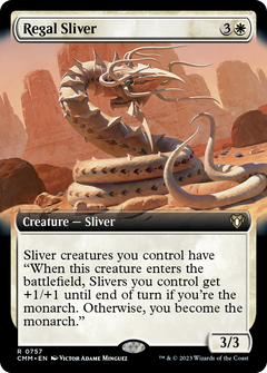 Regal Sliver (Extended Art) [Commander Masters]-1