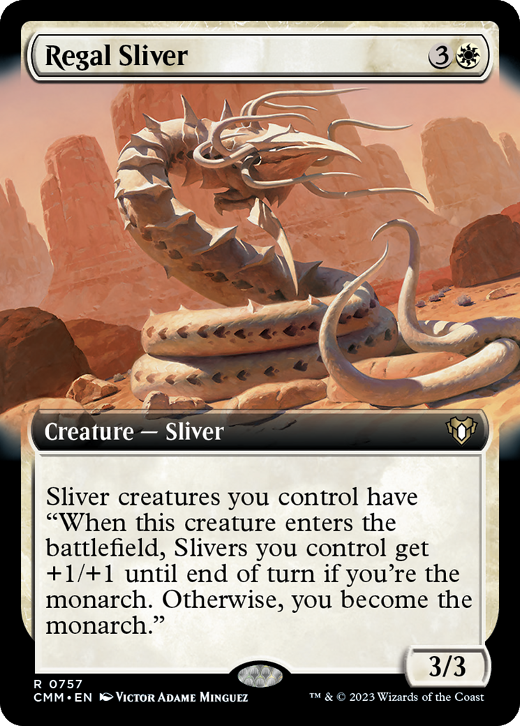 Regal Sliver (Extended Art) [Commander Masters]-1