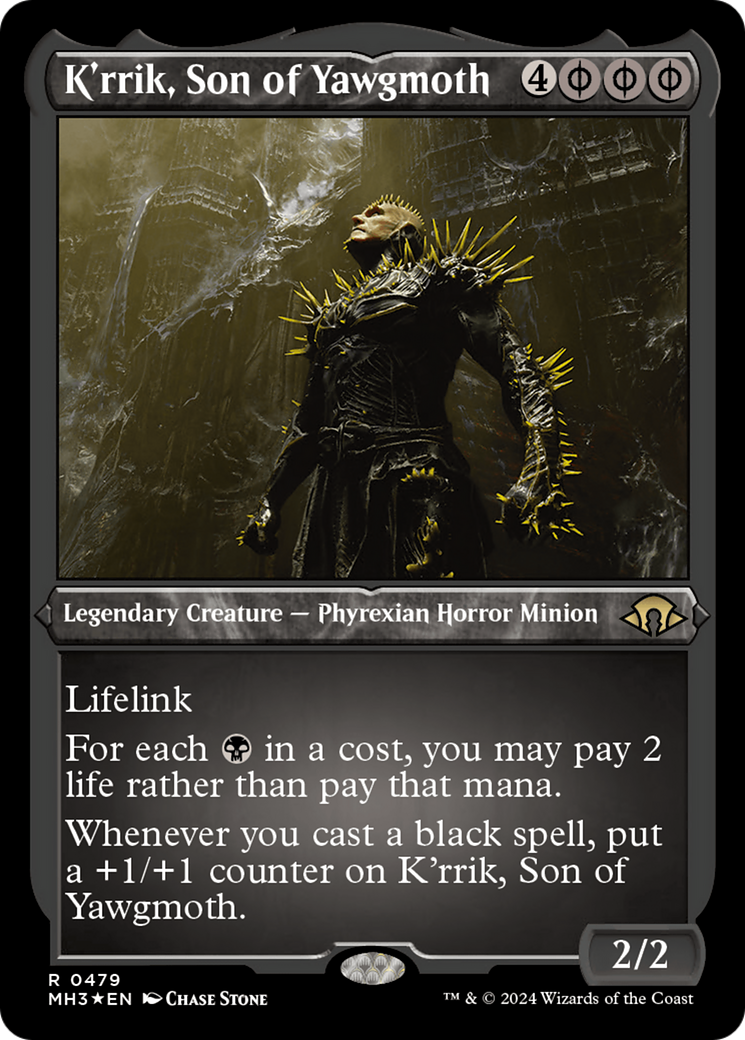 K'rrik, Son of Yawgmoth (Foil Etched) [Modern Horizons 3]-1